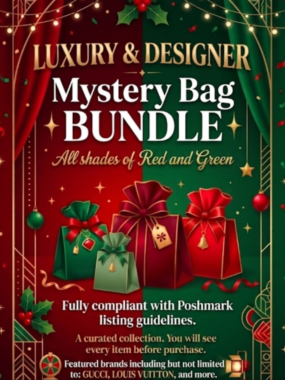 Luxury Mystery Bag Bundle - All Shades Of Red And Green